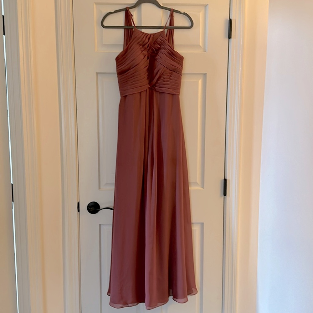 Azazie desert rose bridesmaids dress size A0